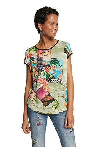 Desigual TS_Colombia Camiseta, marrón, XL para Mujer