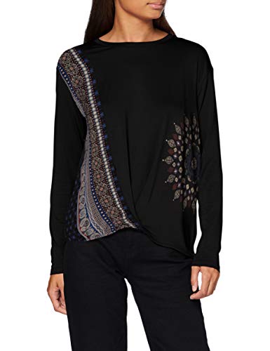 Desigual TS_Marsella Camiseta, Negro, L para Mujer