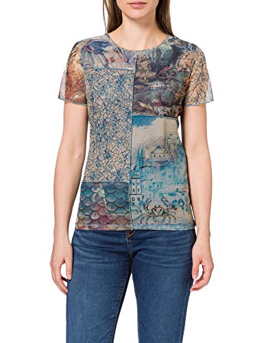 Desigual TS_Ocean Camiseta, marrón, XL para Mujer