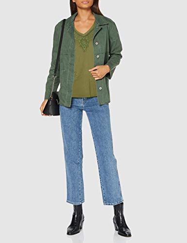 Desigual TS_RODAS Camiseta, Verde, XS para Mujer