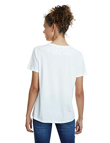 Desigual TS_Tropic Thoughts Camiseta, Blanco (Blanco 1000), X-Large para Mujer