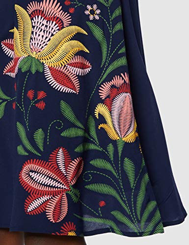 Desigual Vest_Anjou Vestido, Azul (Navy 5000), 48 (Talla del Fabricante: 46) para Mujer