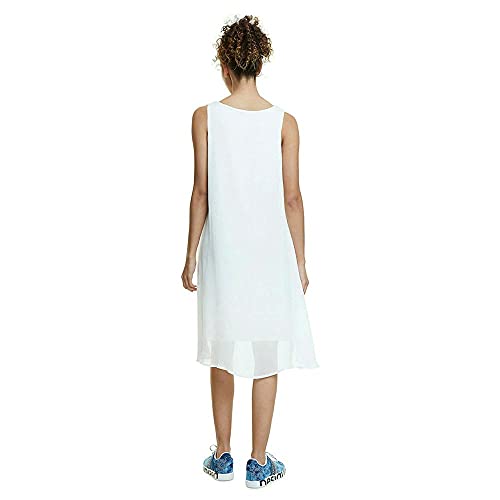 Desigual Vest_Barrie Vestido, Blanco (Crudo V 1002), 40 (Talla del Fabricante: 38) para Mujer