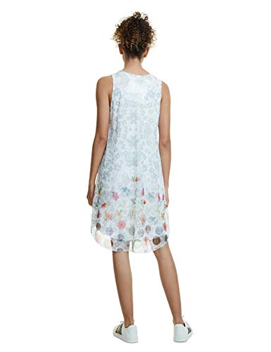 Desigual Vest_carnagy Vestido, Blanco (Blanco 1000), Large para Mujer