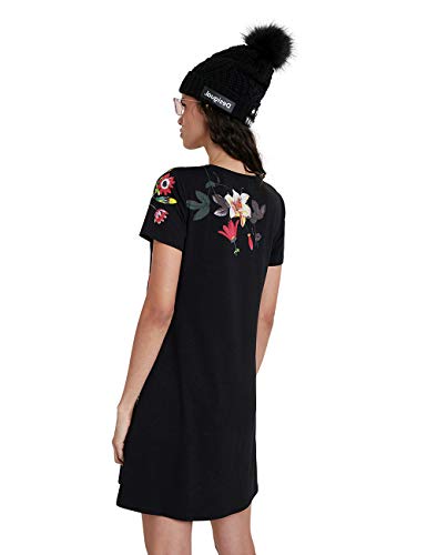 Desigual Vest_Caroline Vestido Casual, Negro, L para Mujer