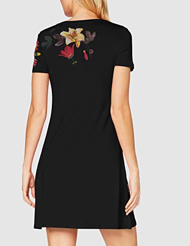 Desigual Vest_Caroline Vestido Casual, Negro, L para Mujer