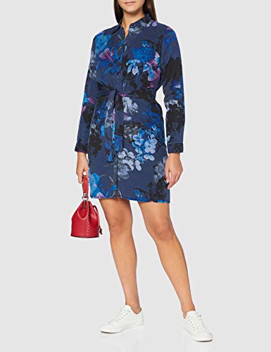 Desigual Vest_Florencia Vestido Casual, Blue, S para Mujer