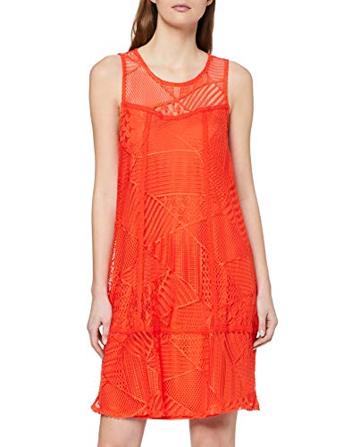 Desigual Vest_Keira Vestido, Rojo (Rojo Pop 3090), Large para Mujer
