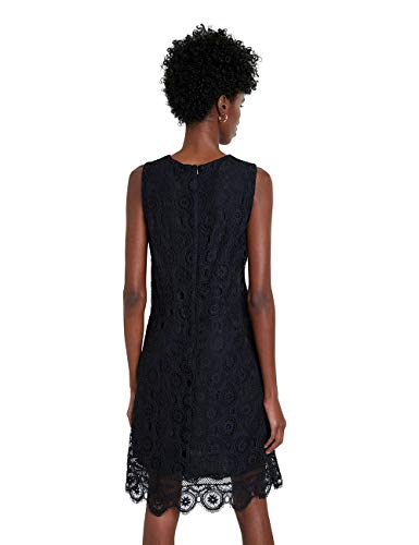 Desigual Vest_Madrid Vestido Casual, Negro, L para Mujer