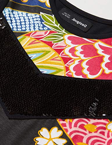 Desigual Vest_minatitlán Vestido Casual, Black, 9/10 para Niñas