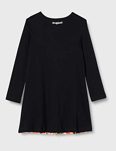 Desigual Vest_minatitlán Vestido Casual, Black, 9/10 para Niñas