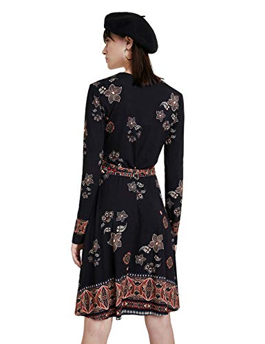 Desigual Vest_Singapur Vestido Casual, Negro, XXL para Mujer