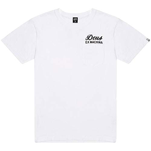 Deus Ex Machina Canggu - Camiseta con bolsillo para dirección, color blanco Blanco blanco M