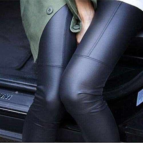 DFDLNL Pantalones Hippie Pantalones de Yoga Push Up Faux Thin Leggings Negros Leggings Elásticos Tallas Grandes Sport XL Black