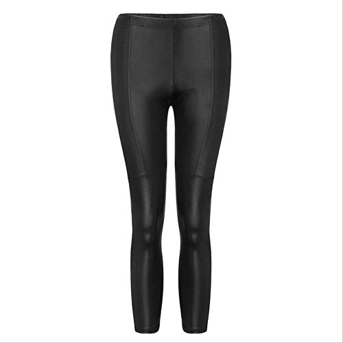 DFDLNL Pantalones Hippie Pantalones de Yoga Push Up Faux Thin Leggings Negros Leggings Elásticos Tallas Grandes Sport XL Black