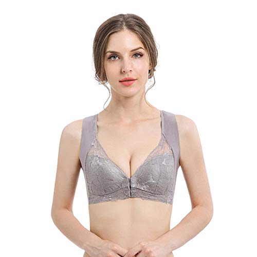 DGHJK sostén Deportivo Sujetador de sujeción Frontal Sujetador cómodo de Encaje Extragrande Tacto Suave Hilo de Malla Firme y Hermosa Adecuado para el Movimiento del Pijama casero