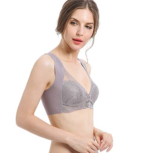 DGHJK sostén Deportivo Sujetador de sujeción Frontal Sujetador cómodo de Encaje Extragrande Tacto Suave Hilo de Malla Firme y Hermosa Adecuado para el Movimiento del Pijama casero