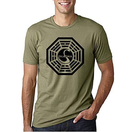 Dharma - Camiseta Manga Corta (XL, Verde Oliva)