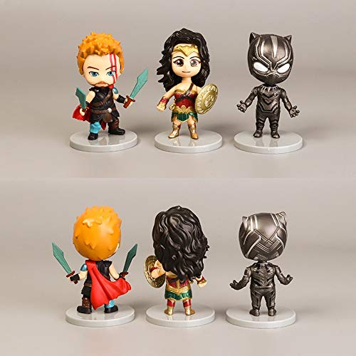 Dhl 6 Vengadores exterminador Maravilla Mujer de la Torta de Flash Hombre Hulk Juguete decoración de la decoración del Coche 10CM