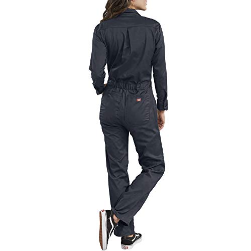 Dickies Mono de sarga de algodón de manga larga para mujer - azul - XL