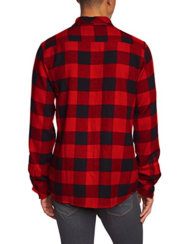 Dickies Streetwear Male Shirt Sacramento, Camisa Deportiva Para Hombre, Rojo, Chico (S)
