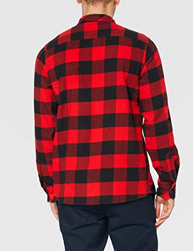 Dickies Streetwear Male Shirt Sacramento, Camisa Deportiva Para Hombre, Rojo, Chico (S)
