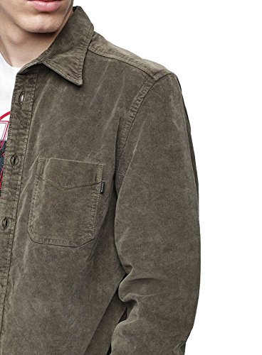 Diesel Hombre S-Cull Camisa Verde Botella verde botella L