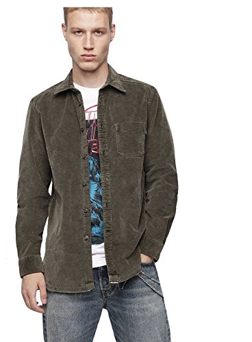 Diesel Hombre S-Cull Camisa Verde Botella verde botella L