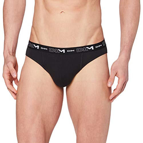 DIM Coton Stretch Slip X3, Negro, XXXL (talla del fabricante: 7) (Pack de 3) para Hombre