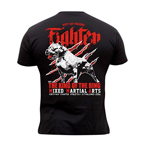 Dirty Ray Artes Marciales MMA Fighter Camiseta Hombre K74C (XL)