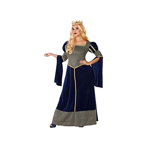 DISFRAZ DAMA MEDIEVAL MUJER ADULTO AZUL REAL