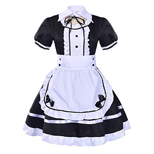 Disfraz De Sirvienta Cosplay k-On, Disfraz De Sirvienta De Anime Japonés para Mujer, Vestido Lolita + Disfraz De Peluca