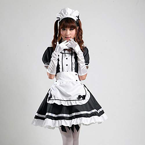 Disfraz De Sirvienta Cosplay k-On, Disfraz De Sirvienta De Anime Japonés para Mujer, Vestido Lolita + Disfraz De Peluca