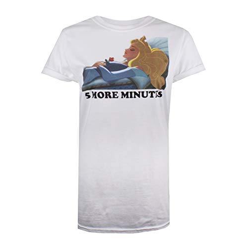Disney 5 More Minutes Camiseta, Blanco (White White), L para Mujer