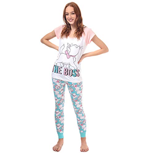 Disney Aristocats Marie Pijamas para mujer en blanco/rosa