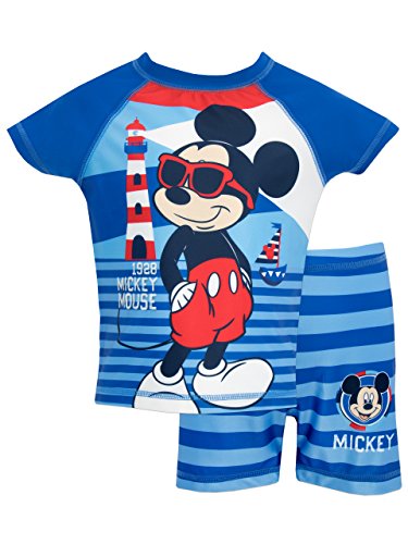 Disney Bañador de Dos Piezas para niño Mickey Mouse 2-3 años Azul