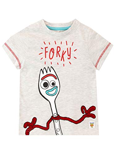 Disney Camiseta de Manga Corta para niños Toy Story Forky Gris 7-8 Años
