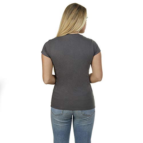 Disney Dumbo Happy T-Shirt Camiseta, Gris (Ant Carbón), XL para Mujer