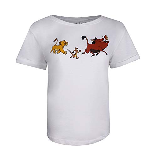 Disney Lion King Trio Camiseta, Blanco (White White), 44 (Talla del Fabricante: X-Large) para Mujer