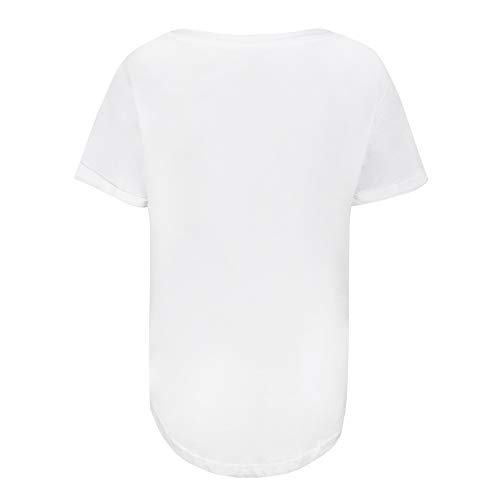 Disney Mickey Love Hands Camiseta, White, Medium para Mujer