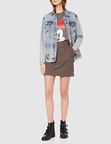 Disney Mickey Mouse Minnie Beaten Face, Camiseta para Mujer, Gris (Charcoal), XXL