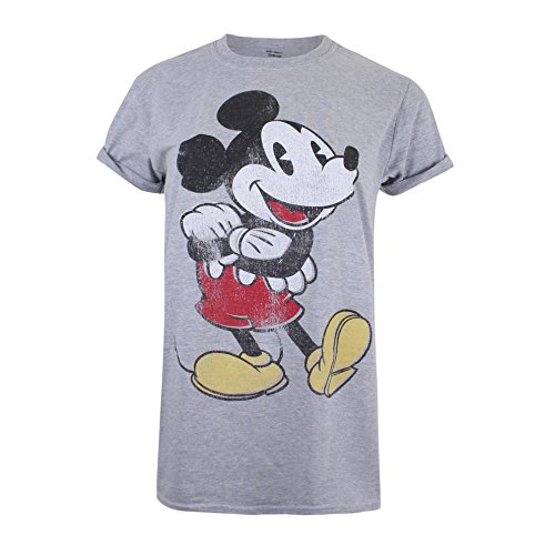 Disney Mickey Mouse Vintage Camiseta, Gris (Sport Grey SPO), XL para Mujer