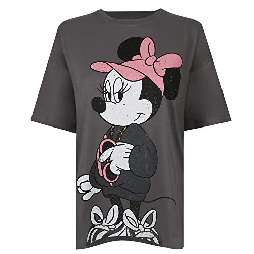 Disney Minnie Sassy Camiseta, Charcoal Grey, Medium para Mujer
