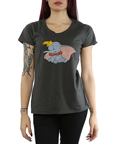 Disney mujer Classic Dumbo Camiseta Medium Grafito luz