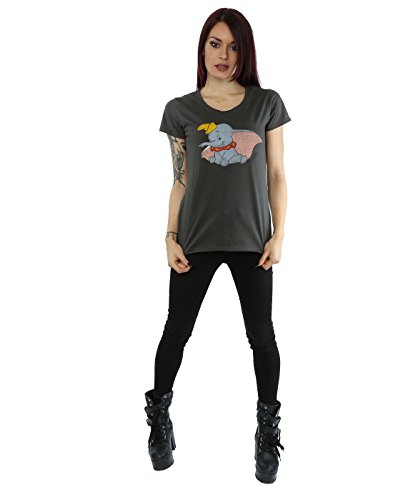 Disney mujer Classic Dumbo Camiseta Medium Grafito luz