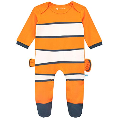 Disney Pijama Entera con Gorro para Niños Bebés Buscando a Nemo Naranja 12-18 Meses