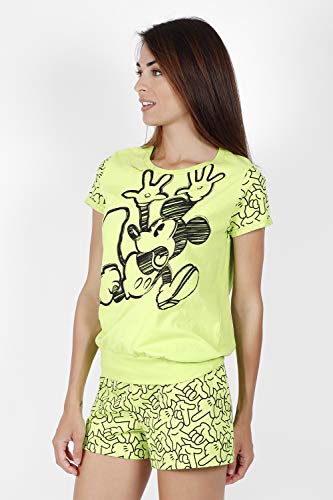Disney Pijama Manga Corta Mickey Hand para Mujer