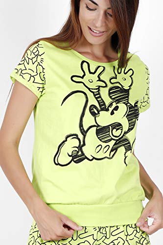 Disney Pijama Manga Corta Mickey Hand para Mujer