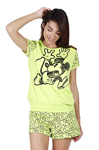 Disney Pijama Manga Corta Mickey Hand para Mujer