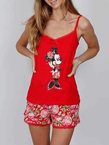 Disney Pijama Minnie Mujer Verano Tirantes (XL)
